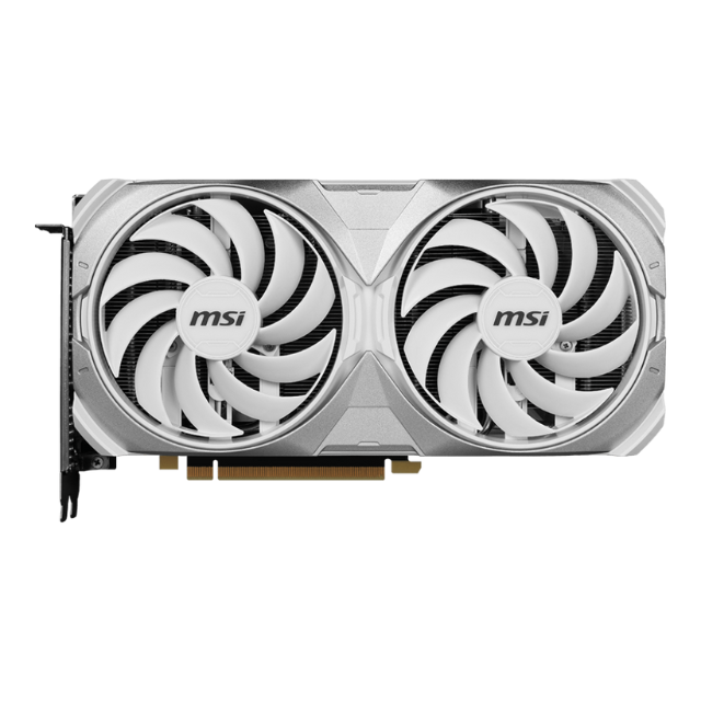 Tarjeta de Video MSI Gaming RTX 4070 Ti Super Ventus 2X White 16G OC / 256 bits / Reloj Extremo: 2655 MHz / 16GB GDRR6X 21 Gbps / 912-V513-629