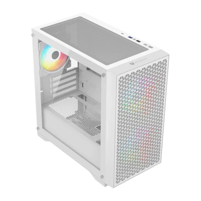 Gabinete Gamer Rush Balam Carbono Aircool / Micro-ATX / Mini-ITX /BLANCO / BR-938860