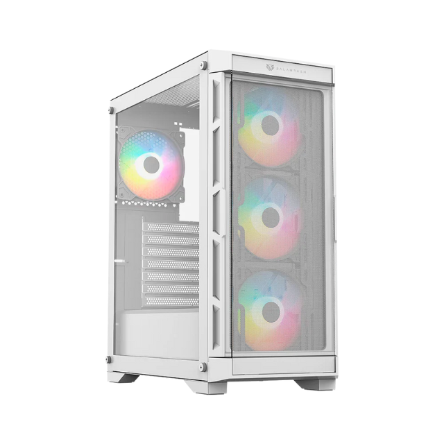 Gabinete Balam Rush Carbono Twin Mate 5000 / Midi-Tower, ATX/Micro-ATX/Mini-ITX / USB 3.0/2.0 / Sin Fuente / 4 Ventiladores RGB Instalados / Blanco / BR-938846