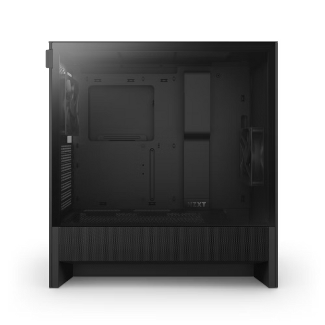 Gabinete NZXT H5 FLOW Negro / Versión 2024 / Cristal Templado / Mid-Tower/ Sin Fuente / USB Tipo C / 2 Ventiladores F120Q Instalados / CC-H52FB-01 / 2024H7