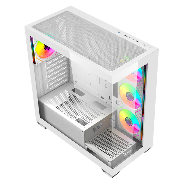 Gabinete Gamer Xzeal XZEAL YRDEN XZ-140 / 4 Ventiladores ARGB Incluidos / ATX / USB 3.0 / Panel Lateral y Frontal de Cristal Templado / Blanco / XZCGB08W
