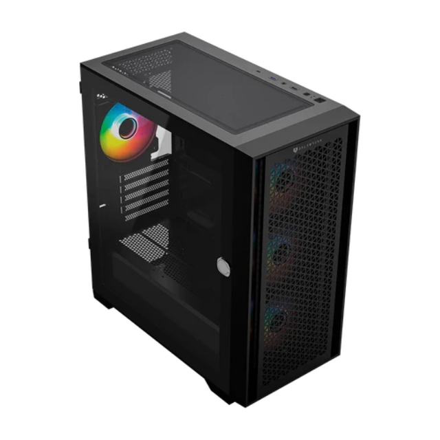 Gabinete Balam Rush Carbono Twin Mate 6000 / Midi-Tower, Micro-ATX/Mini-ITX / USB 3.0/2.0 / Sin Fuente / 4 Ventiladores RGB Instalados / Negro / BR-938815