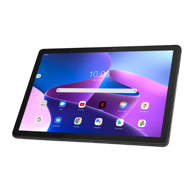 Tablet Lenovo M10, MediaTek Helio G85, Ram 4 GB, Android™ 14, 128 GB, 10.1 pulgadas, folio case y Lenovo® E310 Earbuds.