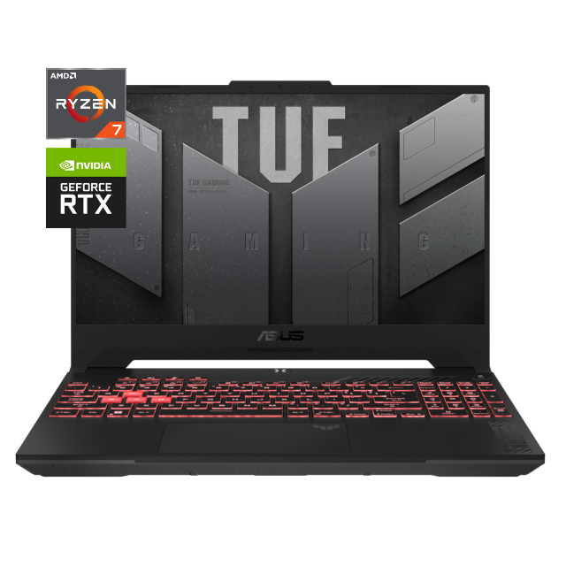 Laptop Gamer Asus TUF A15 FA507 / AMD RYZEN 7 7735HS / RTX 4060 / 16GB RAM DDR5 / 1TB SSD / Pantalla 15.6" FHD 144HZ / Mecha Grey / Teclado en Ingles / W11 Home