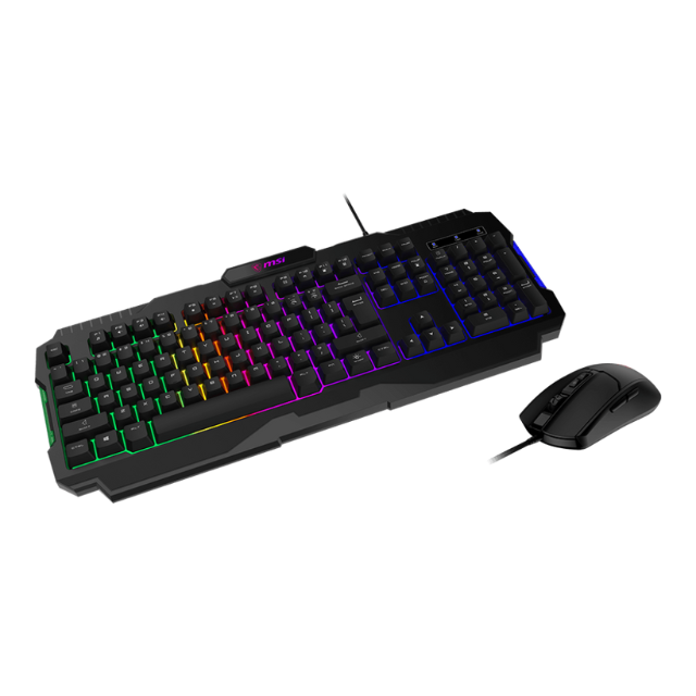 Kit Gamer de Teclado y Mouse MSI FORGE GK100 COMBO / Alámbrico / USB / Negro / GORGE GK100 COMBO US