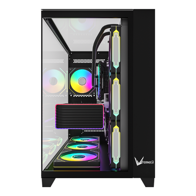 Gabinete Formula V Crystal Z9 Floe Black Mid Tower Usb-c