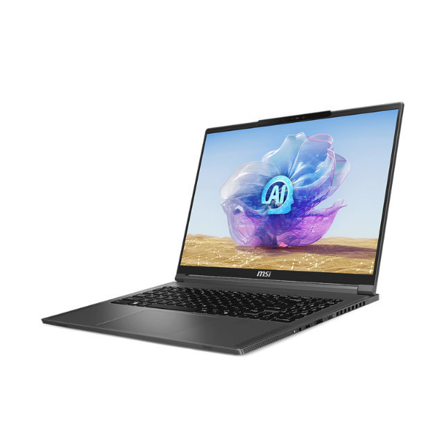 LAPTOP GAMER MSI CREATOR 16 AI STUDIO A1VIG / INTEL CORE ULTRA 9 185H / RTX 4090 16GB VRAM / 64GB RAM DDR5 2X32 / 2TB SSD NVME / PANTALLA 16" UHD 4K 120HZ IPS / W11 PRO / TECLADO EN INGLES / EQUIPO DE EXHIBICION / PROMOCION