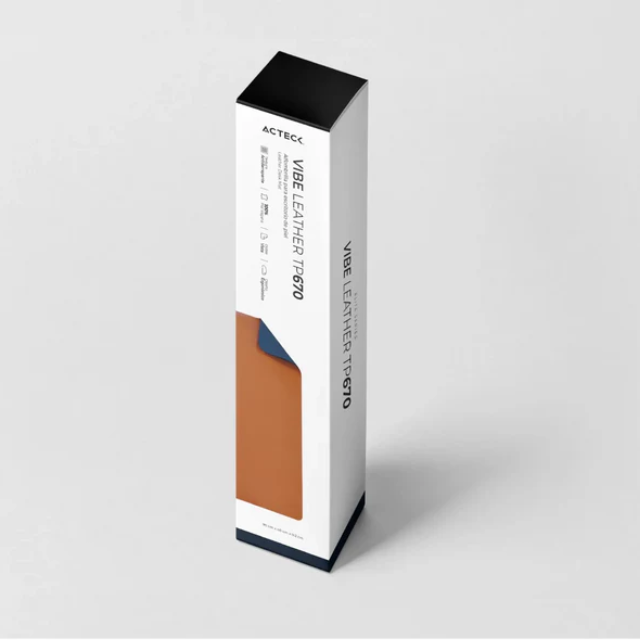 Mousepad Acteck Leather TP670 / Piel sintetica/ Doble vista Cafe/Azul /90x40cm/AC-934510