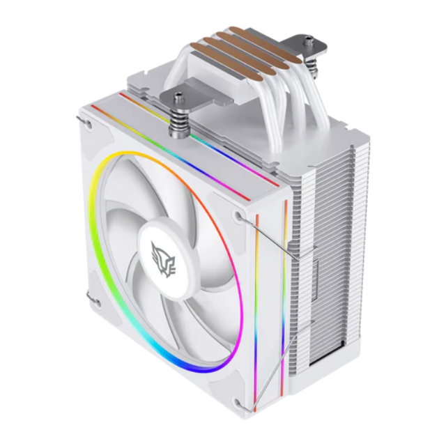 Disipador y Ventilador Balam Rush Heliux Pro HEX50 de 120mm, Compatible con Intel 1200 / 115x / 1700 / 1851 y AMD AM4 / AM5, Color BLANCO