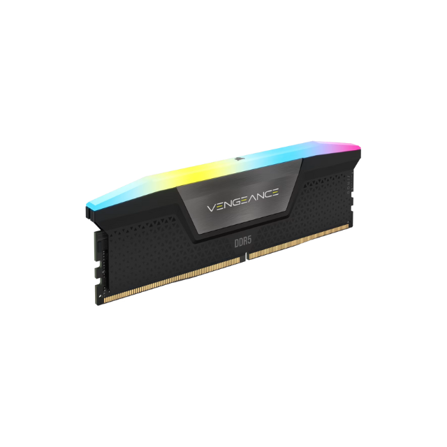 CORSAIR VENGEANCE RGB 48GB (2x24GB) DDR5 DRAM 6400MT/s kit de memoria CL36 — Negro / SOLO VENTA EN ENSAMBLE