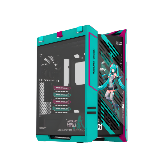 BUNDLE ASUS ROG X HATSUNE MIKU / GeForce RTX 5080 16GB / X870E-H GAMING WIFI7 / ENF.LIQUIDO ROG RYUO IV 360 ARGB / GABINETE ROG STRIX HELIOS II