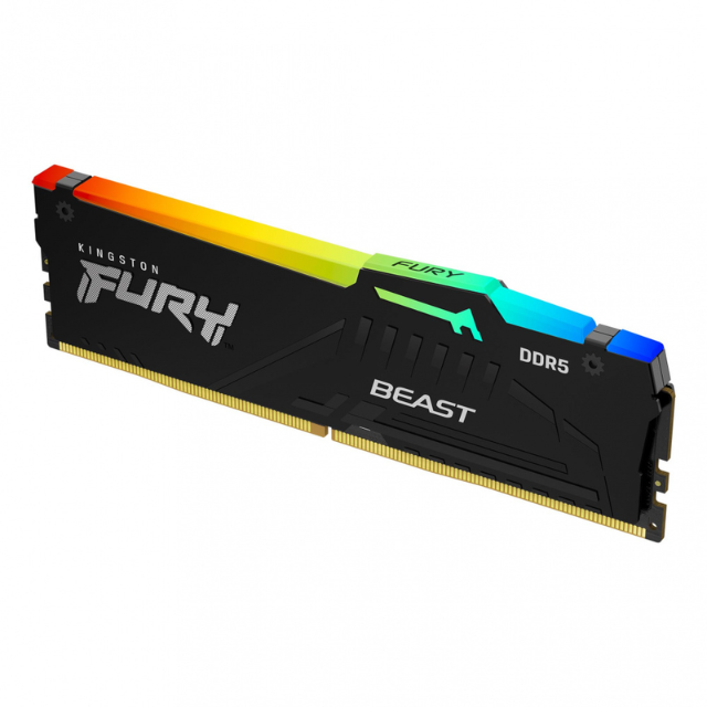Memoria RAM Kingston FURY Beast RGB DDR5 / 5600MHz / 16GB / Non-ECC / CL40 / XMP / KF556C40BBA-16 / SOLO VENTA EN ENSAMBLE