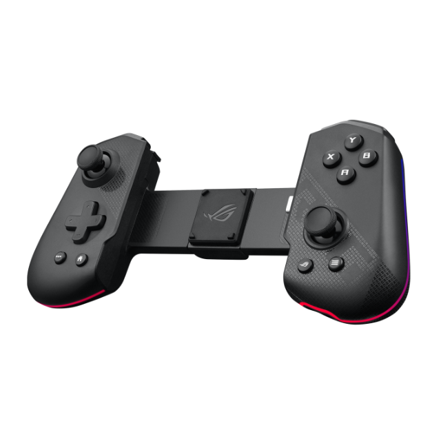 ROG Tessen - Controlador Gaming para móviles Android, diseño plegable, palancas traseras de aluminio programables, ROG Button, interruptores mecánicos, USB-C de 18 vatios y Aura RGB