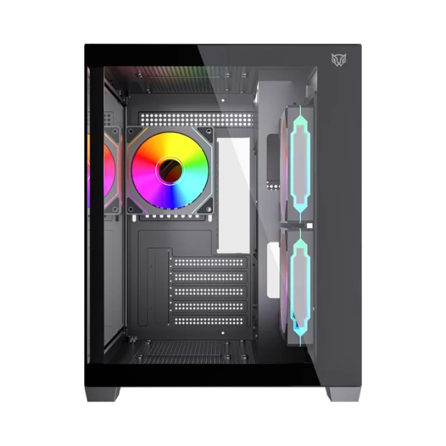 Gabinete Balam Rush Tank Glow Max 3900, Mini-Tower, Micro-ATX/Mini-ITX, USB 2.0/3.0, sin Fuente, 3 Ventiladores Instalados, Negro