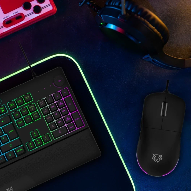 Kit Teclado y Mouse Balam Rush SQUAD MASTER PRO KTM777 AZENDER SERIES/ NEGRO
