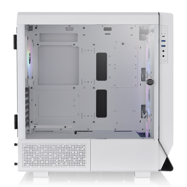 Gabinete Thermaltake Ceres 500 TG ARGB Snow / Midi-Tower, ATX/E-ATX/Micro ATX/Mini-ITX / Cristal Templado / USB 3.0 / Sin Fuente / 4 Ventiladores Instalados ARGB / Blanco / CA-1X5-00M6WN-00