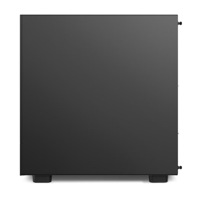 Gabinete NZXT H5 Flow RGB / Negro / Carcasa Compacta ATX / Panel frontal perforado para alto flujo de aire / Panel lateral de vidrio templado / Gestión de cables / 2 Fans Frontales 140mm + 2 Fans 120mm / CC-H51FB-R1