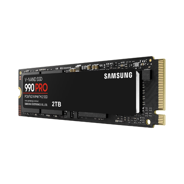 Unidad de Estado Solido SSD NVMe M.2 Samsung 990 Pro, 2TB, 7,450/6,900 MB/s, PCIe 4.0 - MZ-V9P2T0B/AM