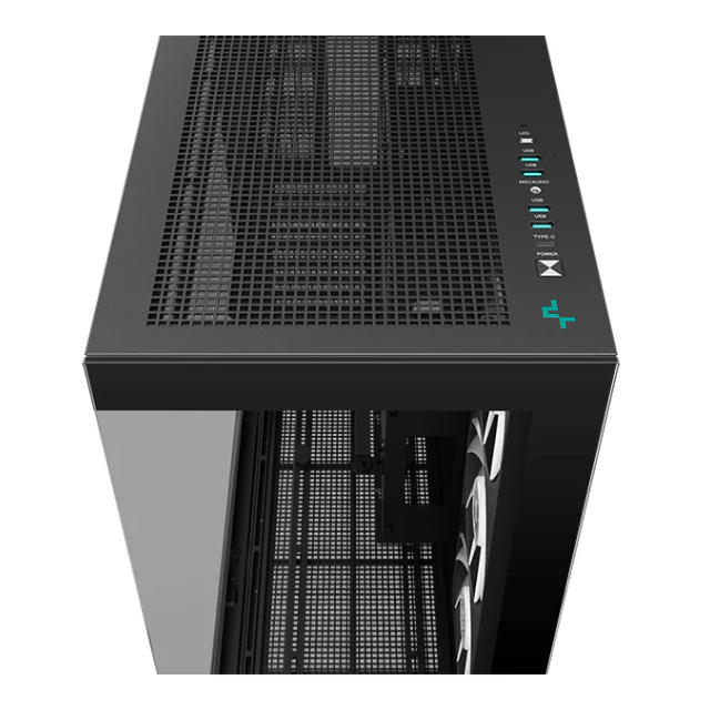 Gabinete DeepCool CH780 / E-ATX / Cristal Templado / 1 Ventiladores 1×420mm Instalado / USB Type C / Negro / R-CH780BKADE41-A-1