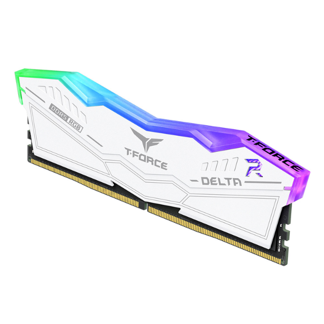 Kit Memoria RAM Team Group T-Force Delta RGB DDR5 / 6000MHz / 32GB (2 x 16GB) / CL38 / XMP / Blanco / FF4D532G6000HC38ADC01