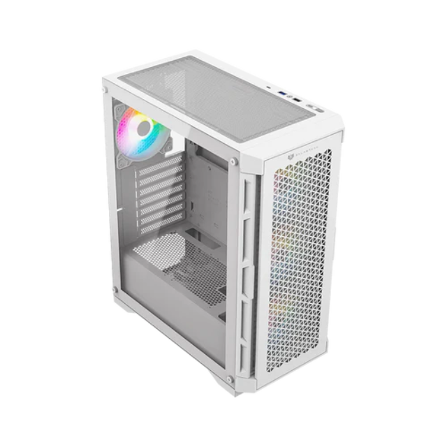 Gabinete Balam Rush Carbono Twin Mate 5000 / Midi-Tower, ATX/Micro-ATX/Mini-ITX / USB 3.0/2.0 / Sin Fuente / 4 Ventiladores RGB Instalados / Blanco / BR-938846