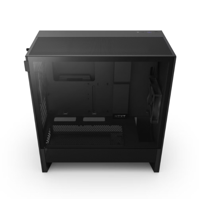 Gabinete NZXT H5 FLOW Negro / Versión 2024 / Cristal Templado / Mid-Tower/ Sin Fuente / USB Tipo C / 2 Ventiladores F120Q Instalados / CC-H52FB-01 / 2024H7