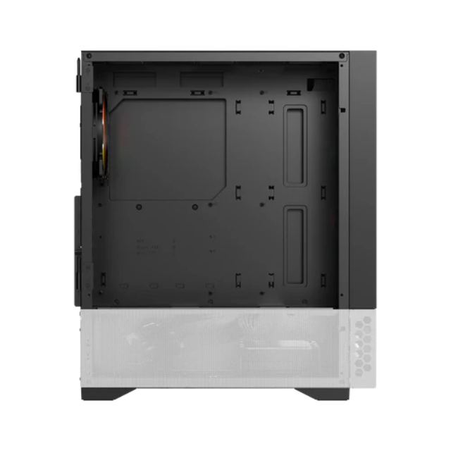 Gabinete Balam Rush Nitrox Crystal 5500 CBW, Midi-Tower, Micro-ATX/Mini-ITX, USB 2.0/3.0, sin Fuente, 3 Ventiladores Instalados, Negro/Blanco