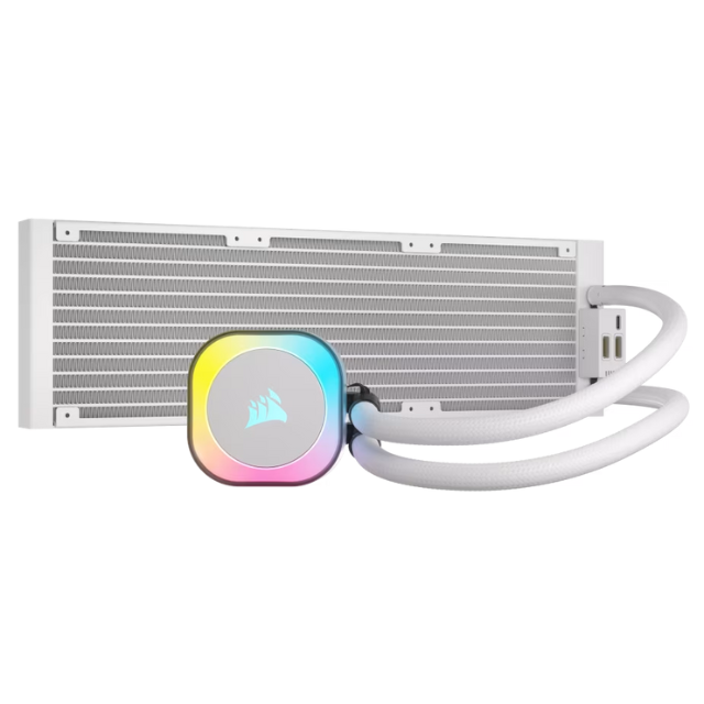 Enfriamiento Líquido Corsair iCUE LINK H150i RGB / 3x120mm / 480-2400RPM / Blanco / CW-9061006-WW