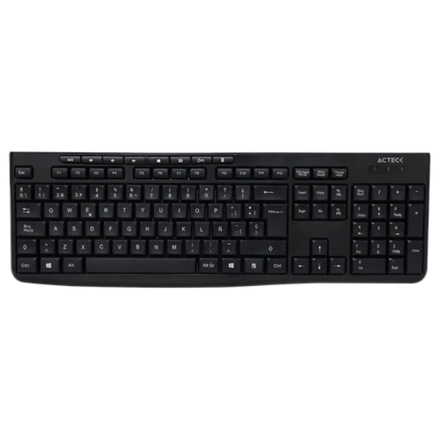 Combo 2 en 1 Inalambrico | Creator Prime MK225 | Teclado Clásico Multimedia + Mouse + 2.4 Mhz + 1600 DPI | Essential | Negro