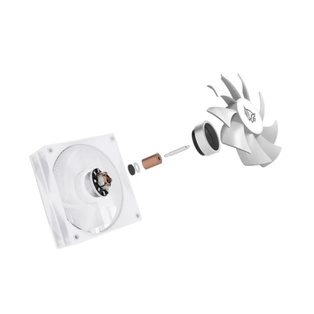 Enfriamiento de Aire | Heliux Expert HEX90 | Alto desempeño | 6 Pipas | TDP 295 W | Compatibilidad AMD + Intel | 2x Ven 120mm + Rodamiento Hidráulico + 0 - 2000 RPM + 88.8 CFM + 37.1 dB + PWM 4 Pin | Legend | Blanco