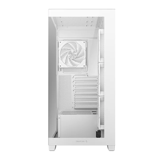 Gabinete DeepCool CG580 4F / Midi-Tower, ATX/Micro-ATX/Mini-ITX / USB 3.0 / Sin Fuente / 4 Ventiladores Instalados / Blanco / R-CG5802-WHADA4-G-1