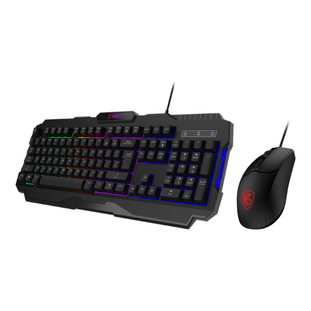 Kit Gamer de Teclado y Mouse MSI FORGE GK100 COMBO / Alámbrico / USB / Negro / GORGE GK100 COMBO US