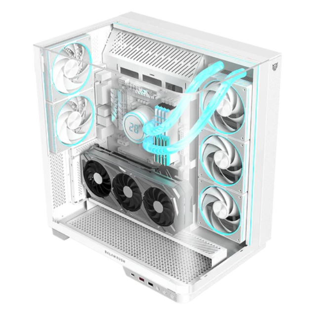 Gabinete Balam Rush Tank Expert Curve 7800 / Midi-Tower / ATX/Micro-ATX/ ITX / USB 2.0/3.0 / Sin Fuente / 5 Ventiladores Instalados / BR-941563