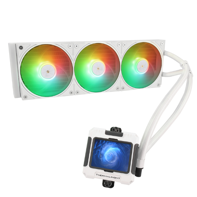 Thermalright FW360 PRO White ARGB AIO CPU Liquid Cooler for Desktop - 2000RPM PWM Fans, with 2.73" LCD Display Screen, for AM4/AM5 & Intel LGA1150/1151/1200/2011/1700/1851
