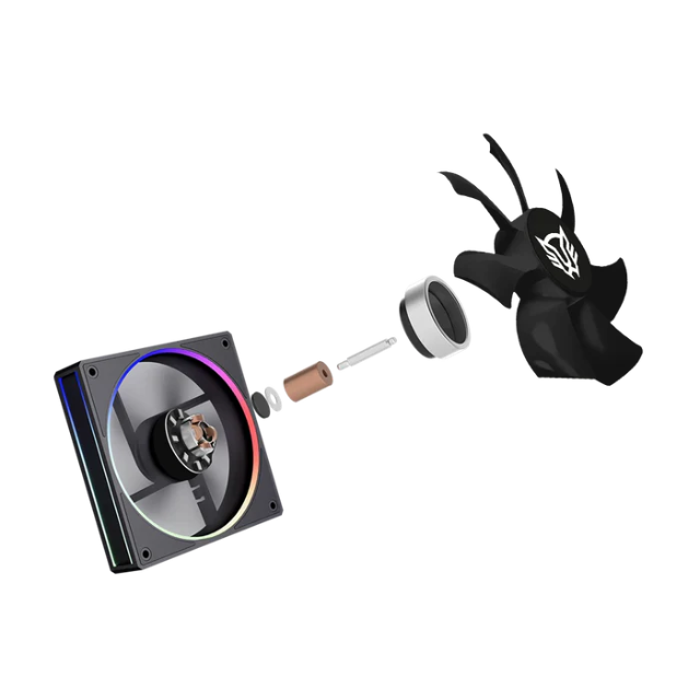 Disipador y Ventilador Balam Rush Heliux Pro HEX55 de 120mm, Compatible con Intel 1200 / 115x / 1700 / 1851 y AMD AM4 / AM5, Color NEGRO