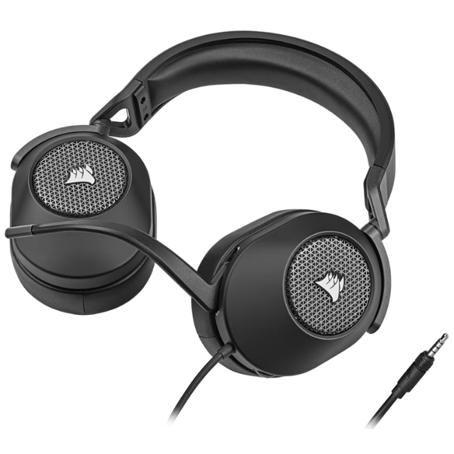 Corsair Audífonos Gamer HS65 SURROUND 7.1, Alámbrico, 1.8 Metros, 3.5mm/USB, Negro