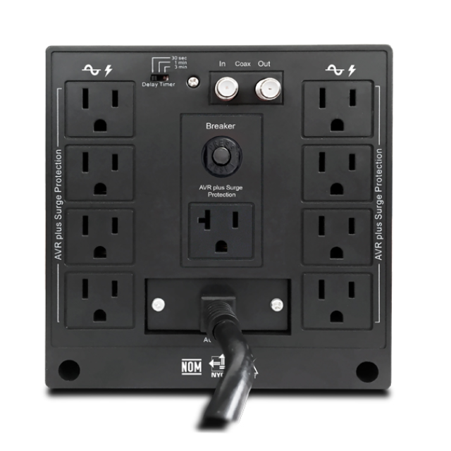 Regulador CDP 3008, 1.5kW, 3.000VA, Entrada 95 - 150V, Salida 120V, 8 Salidas