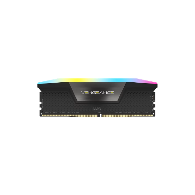 CORSAIR VENGEANCE RGB 48GB (2x24GB) DDR5 DRAM 6400MT/s kit de memoria CL36 — Negro / SOLO VENTA EN ENSAMBLE