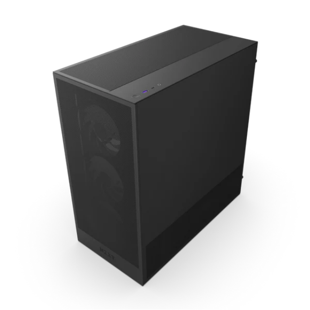 Gabinete NZXT H5 FLOW RGB Negro / Versión 2024 / Cristal Templado / Mid-Tower/ Sin Fuente / USB Tipo C / CC-H52FB-R1