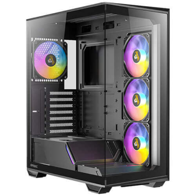 Gabinete Antec C3 ARGB / Midi-Tower, ATX/E-ATX/ITX/Micro-ATX / USB 2.0/3.0 / Sin Fuente / 4 Ventiladores Instalados / Black / C3 ARGB