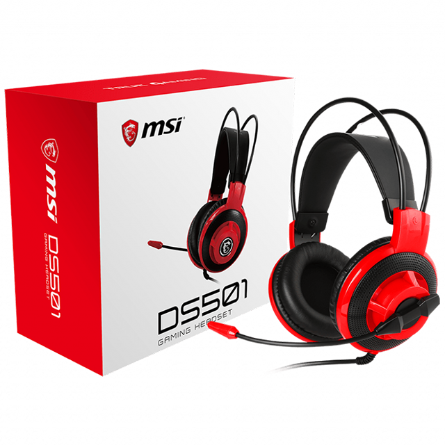 Diadema Gamer MSI DS501 Jack 3.5mm x2 / Rojo / Omnidireccional/ gamerdays