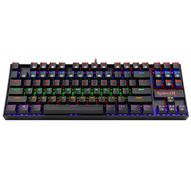 Teclado Redragon Gamer REDRAGON K552RGB-1R-SP-KUMARA / Alambrico / Led RGB / Español / Tenkeyless / Switch Redragon Red / Botones Multimedia/ gamerdays