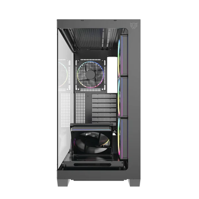 Gabinete BALAMRUSH TANK POLAR 7900 / Mid-Tower, ATX-Micro-ATX/ITX / USB 2.0/3.0 / Incluye 5 Ventiladores / Sin Fuente / Black / BR-941471