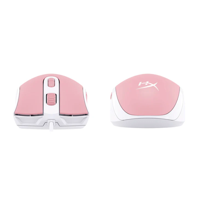 Mouse Gamer Hyperx Pulsefire Core Blanco Rosa / USB 2.0 / Cable de 1.8Mts. / 123g 