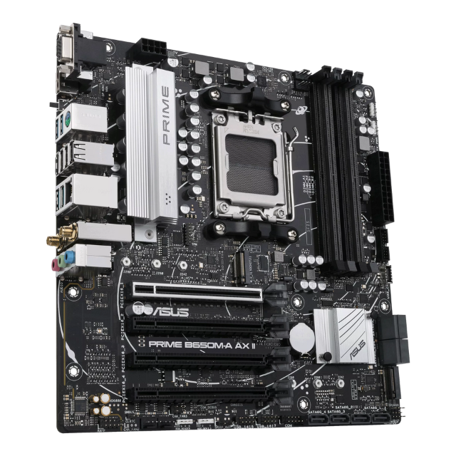 Tarjeta Madre ASUS PRIME B650M-A AX II CSM / Micro-ATX / AM5 / AMD B650 / HDMI / Up to 192GB DDR5 / PRIME B650M-A AX II CSM