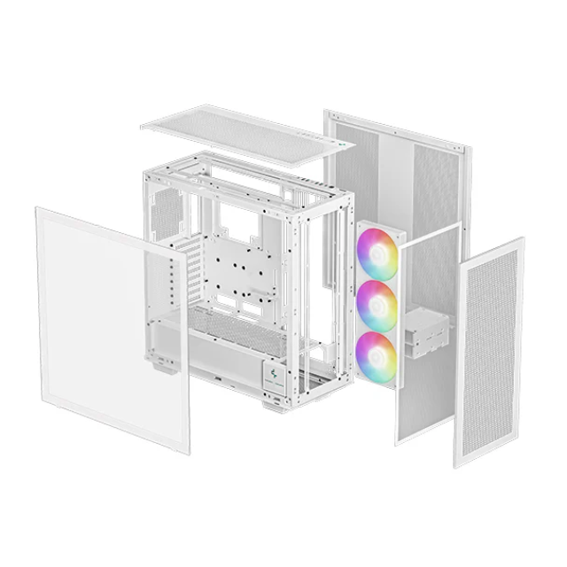 Gabinete DeepCool MORPHEUS White / E-ATX / Cristal Templado / 1 Ventilador 1×420mm ARGB Instalado / Soporte de placa base E-ATX / USB tipo C / Blanco / R-MORPHEUS-WHAPA1-A-1