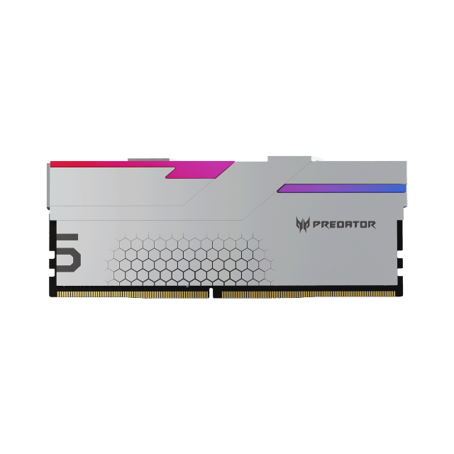 Memoria RAM Acer Predator Hermes RGB DDR5 / 6400MHz / 64GB (2x32GB) / ECC / XMP 3.0 / Silver / BL.9BWWR.425