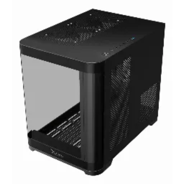 Gabinete Gamer Xzeal Xzc1, M-itx, 3 Ventiladores, Panel Curvo, Color Negro