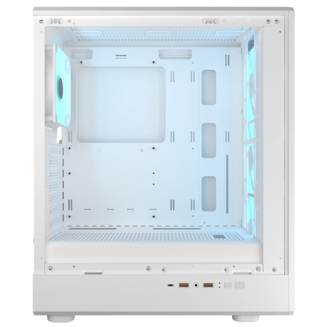 Gabinete Cougar Airface Pure PRO / RGB / Cristal Templado / Midi-Tower, Mini-ITX/Micro-ATX/ATX / USB 3.0/2.0 / Sin Fuente / 4 Ventiladores ARGB Instalados / BLANCO