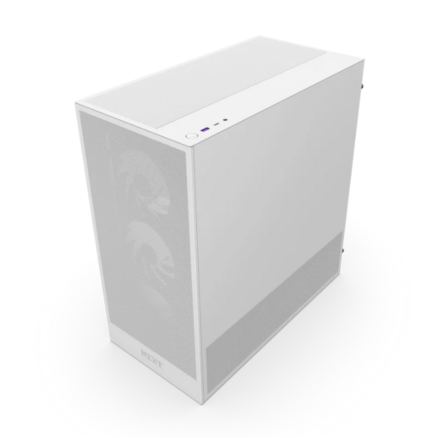 Gabinete NZXT H5 FLOW RGB Blanco / Versión 2024 / Cristal Templado / Mid-Tower/ Sin Fuente / USB Tipo C / CC-H52FW-R